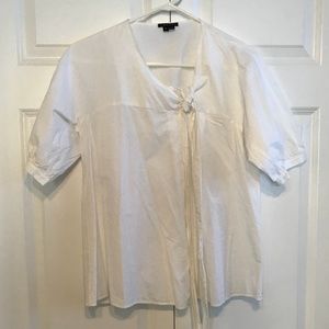 Theory White cotton blouse